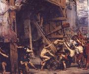 Sir Edward john poynter,bt.,P.R.A The Catapult painting